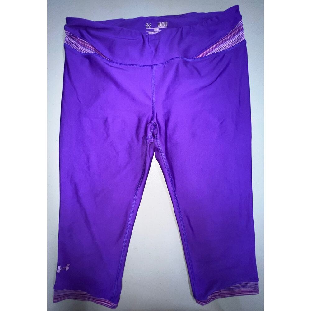 Under Armour Compression Crop Pants Purple M